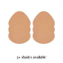Load image into Gallery viewer, Shorty cut beige boob tape pre-cut tear drop shape available in three shades and three sizes. 