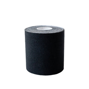 Black boob tape roll front view.