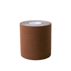 Brown boob tape roll front view.
