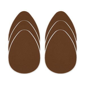 Classic cut brown boob tape pre-cut tear drop shape available in three shades and three sizes.