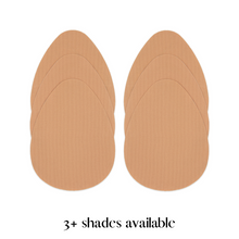 Load image into Gallery viewer, Classic cut beige boob tape pre-cut tear drop shape available in three shades and three sizes.